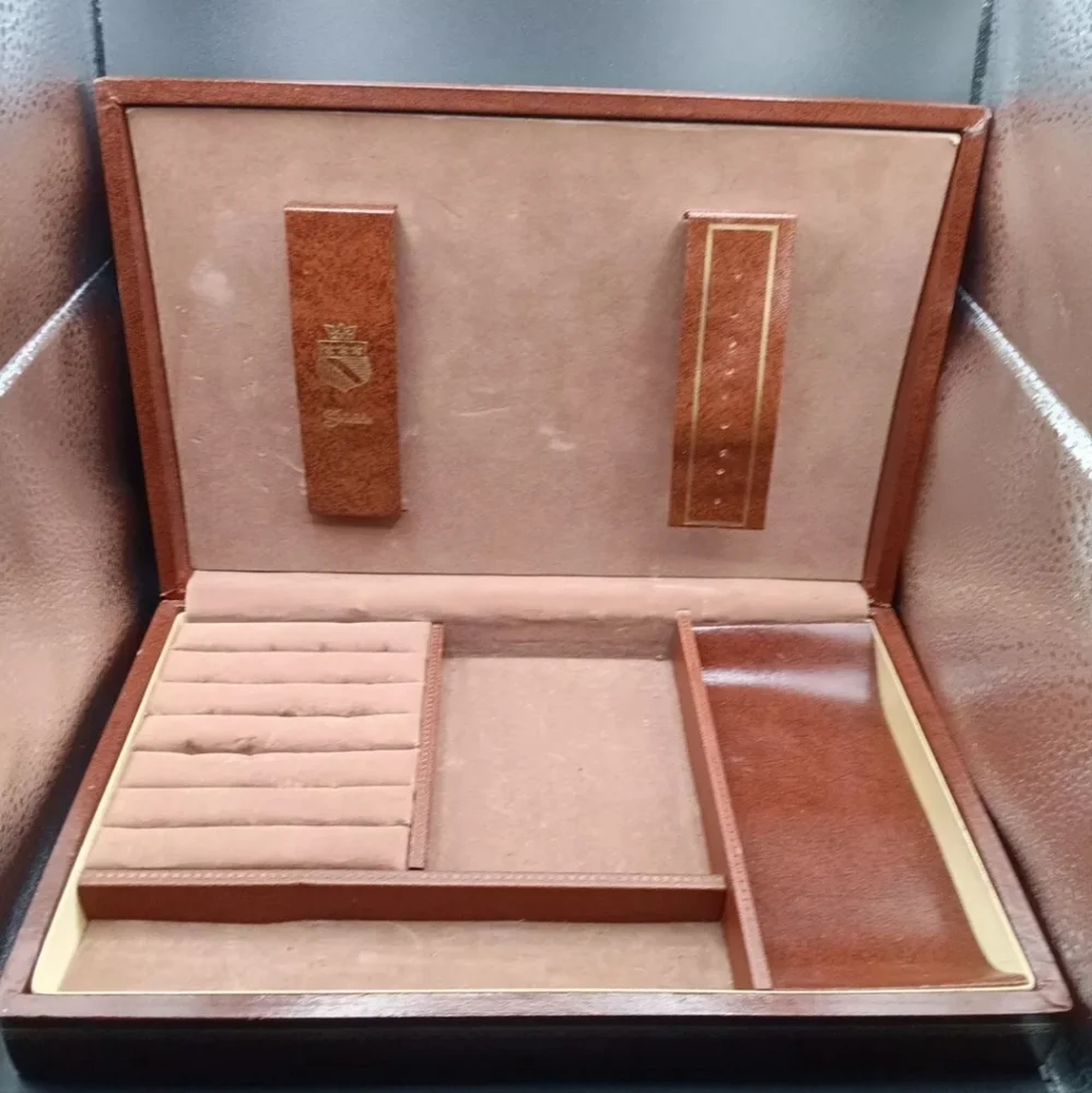 GUC Vintage Swank Philippe Jewelry Box Mid Century 2 Tiered 1950!